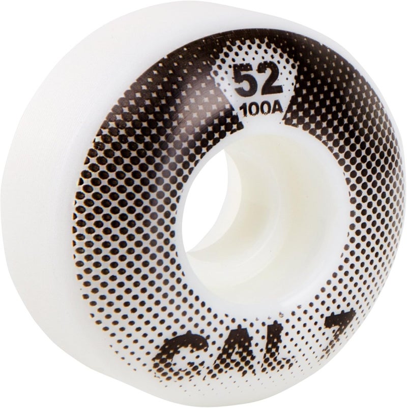 Cal 7 Catch-22 Skateboard Wheels, 52mm & 100A, Black & White Design, Great for Trick, Street & More - Image 4